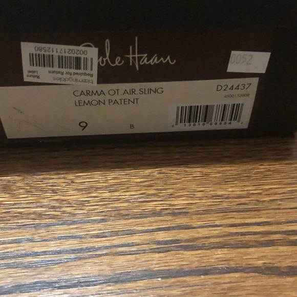 Cole Haan yellow sling back heels size 9 B - Picture 2 of 6
